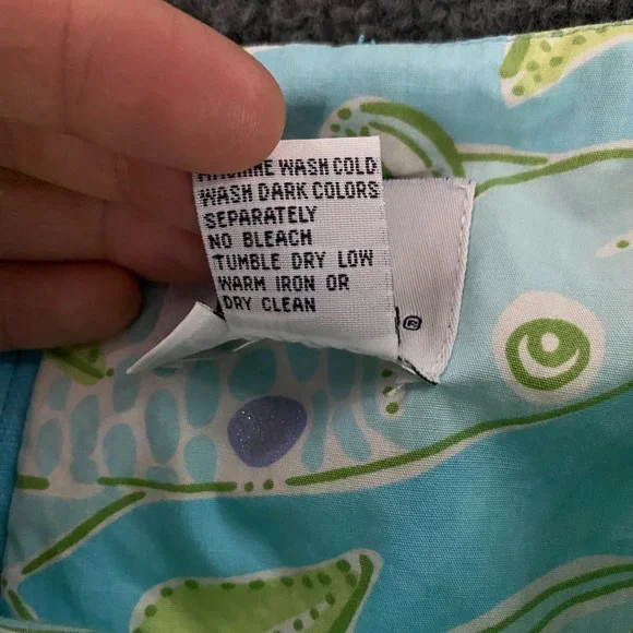 Vintage Lilly Pulitzer Dress size 14 Fish Print Tropical Summer Sleeveless Blue - Picture 6 of 15